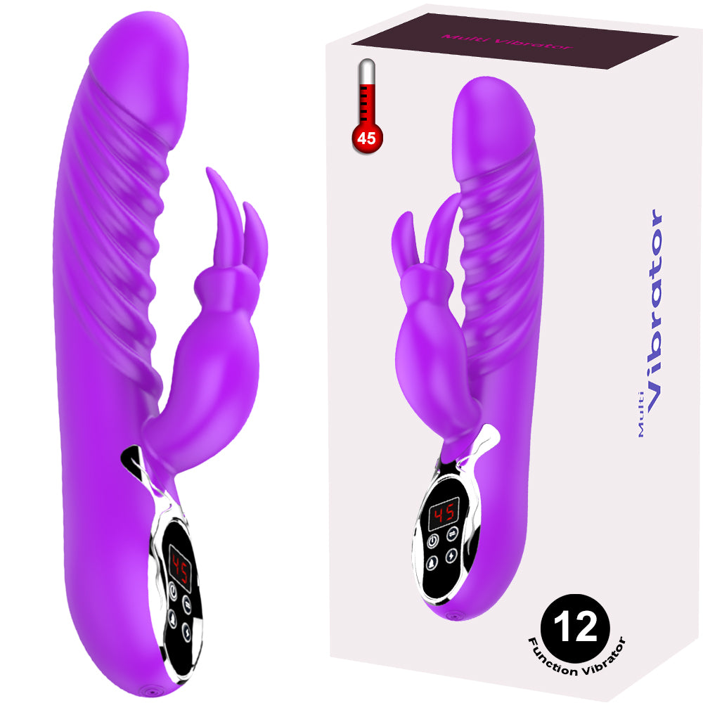 Jive Heated USB Rechargeable G-Spot Rabbit Vibrator Clitoral Stimulator Sex Toy