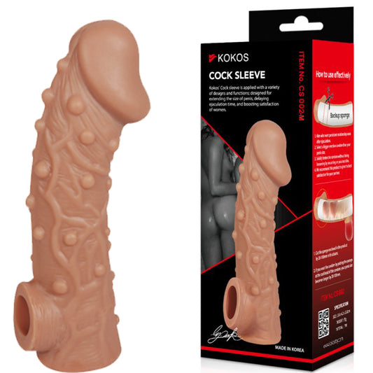 Kokos Cock Sleeve 2 Medium Penis Extender Extension Dildo Couples Sex Toy