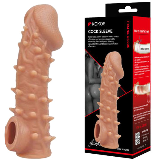 Kokos Cock Sleeve 5 Large Penis Extender Extension Dildo Couples Sex Toy