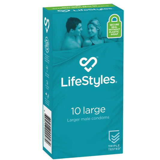 Lifestyles Large Male Condoms 10's Nominal Width 56mm
