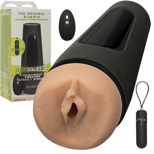 Main Squeeze VIBRO 3D UTRASKYN Vibrating Pocket Pussy Male Masturbator Sex Toy