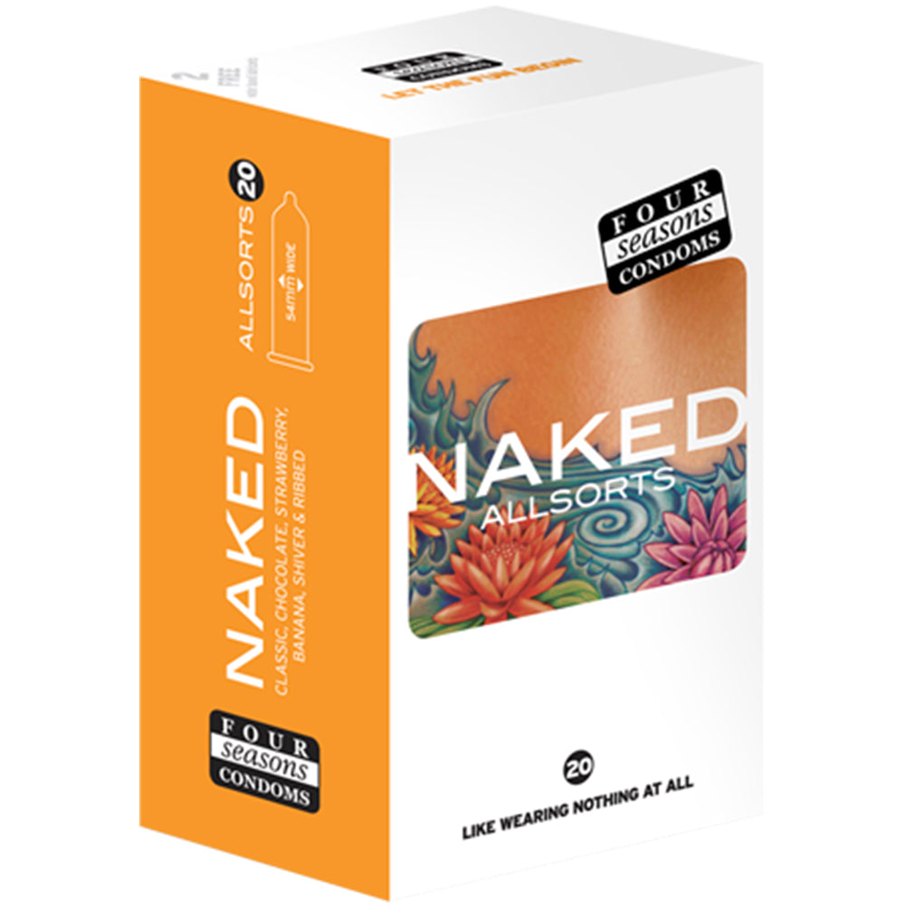 Four Seasons Naked Allsorts Condoms 20's Width 52-54mm