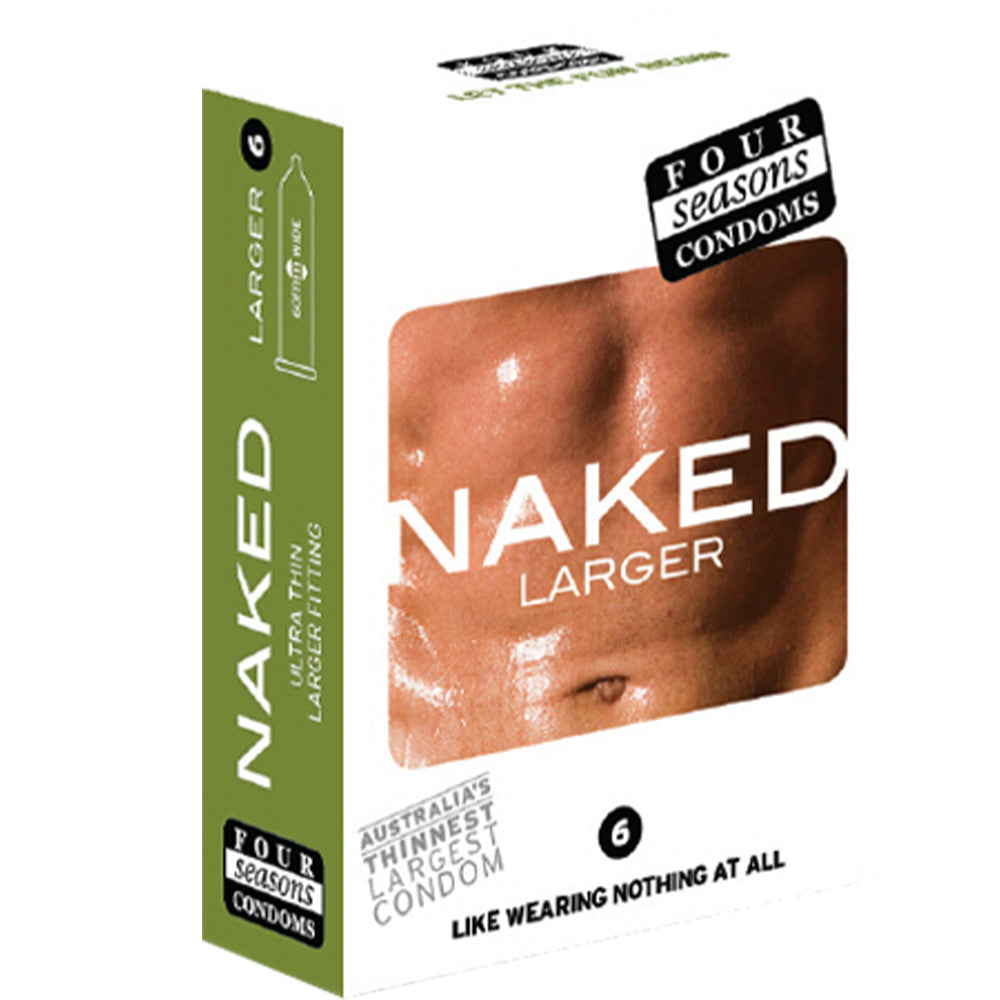 Four Seasons Naked Larger Condoms 6's Width 60mm