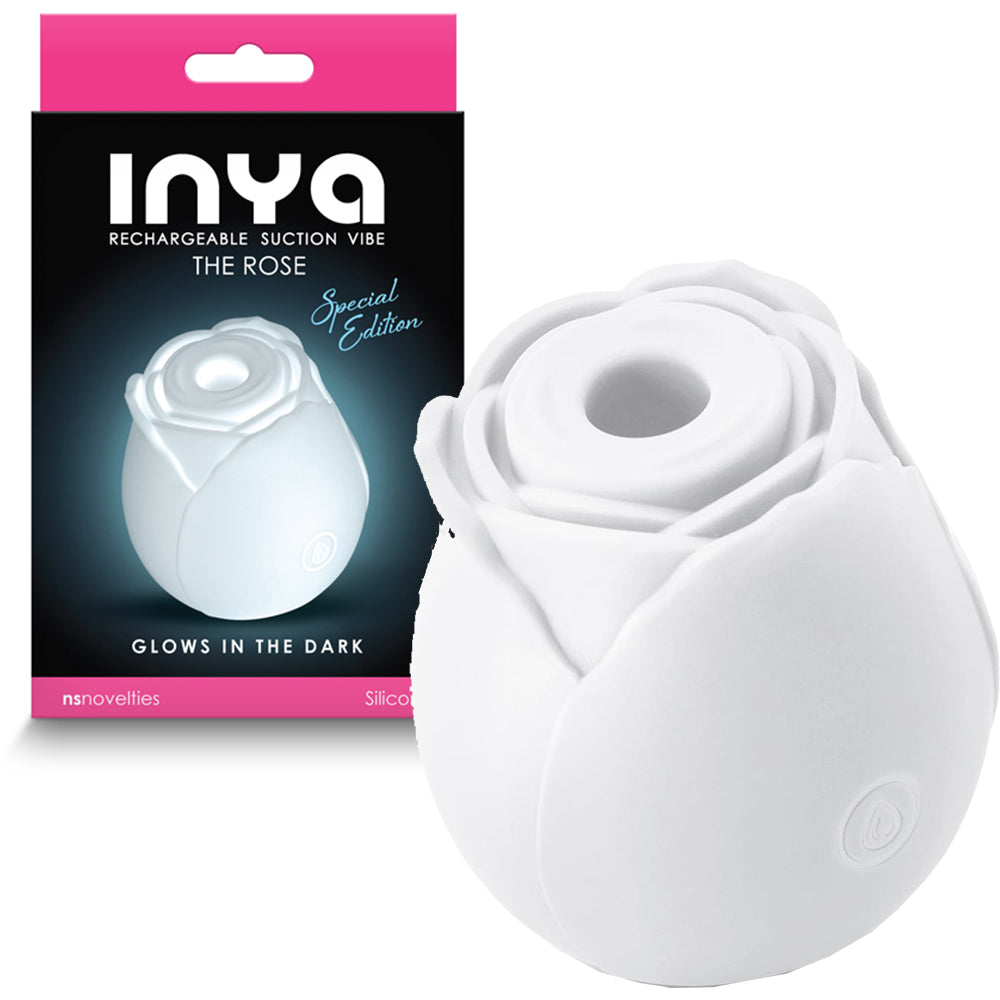 INYA The Rose Clitoral Stimulator Air Pulse Sucker Vibrator USB Sex Toy Glow