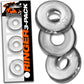OXBALLS RINGER 3-pack of DO-NUT-1 cockrings CLEAR