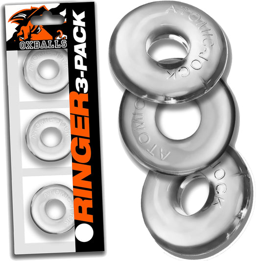 OXBALLS RINGER 3-pack of DO-NUT-1 cockrings CLEAR