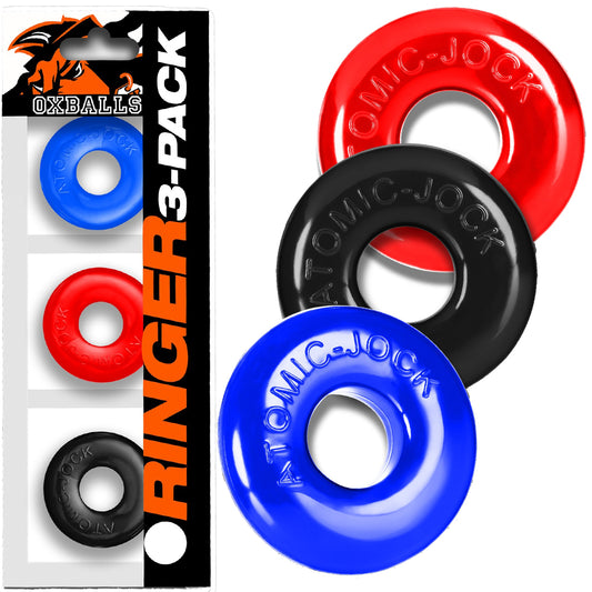 OXBALLS RINGER 3-pack of DO-NUT-1 cockrings MULTI