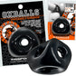 OXBALLS TRI-SPORT XL thicker 3-ring Cocksling Penis & Ball Ring BLACK