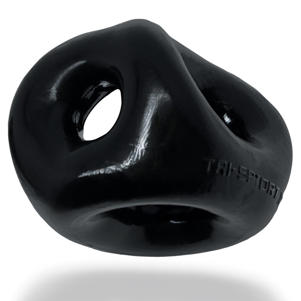 OXBALLS TRI-SPORT XL thicker 3-ring Cocksling Penis & Ball Ring BLACK