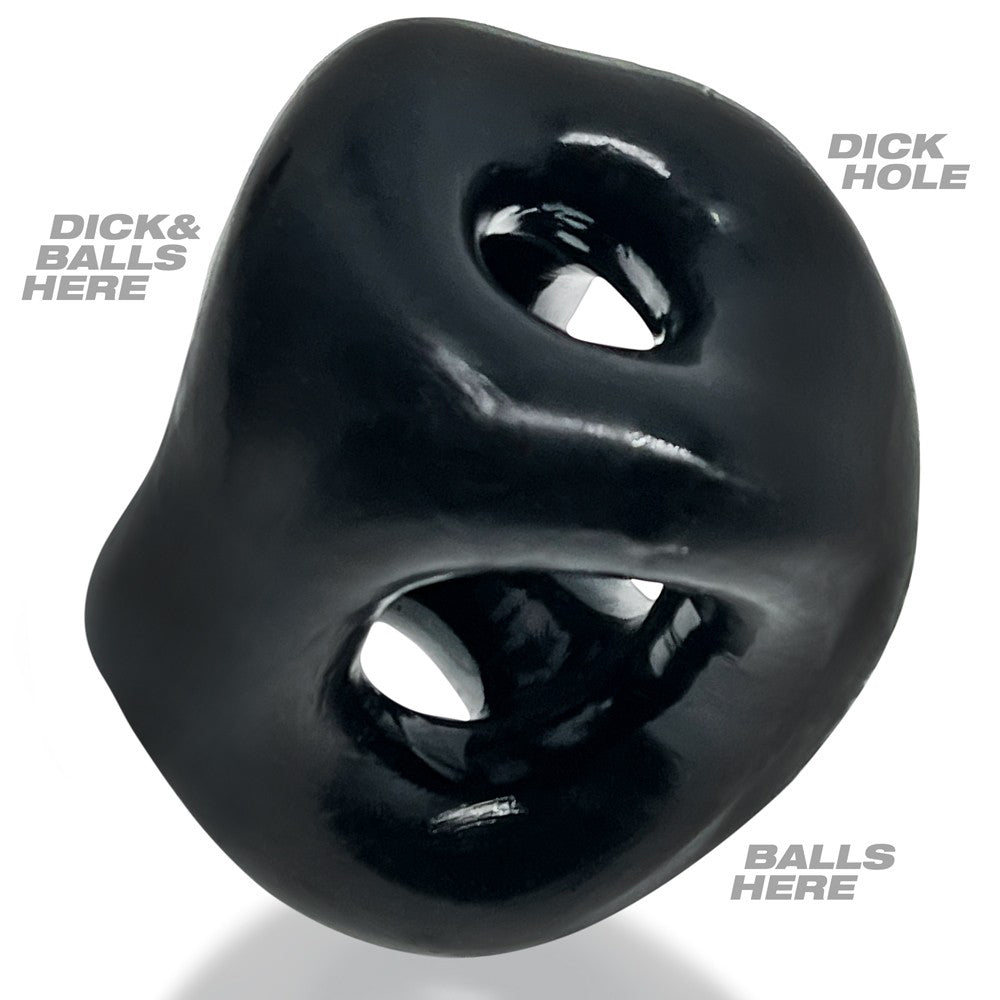 OXBALLS TRI-SPORT XL thicker 3-ring Cocksling Penis & Ball Ring BLACK