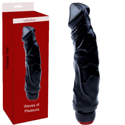 BeBuZZed Perfect 24cm Veined Vibrating Dildo Large Black