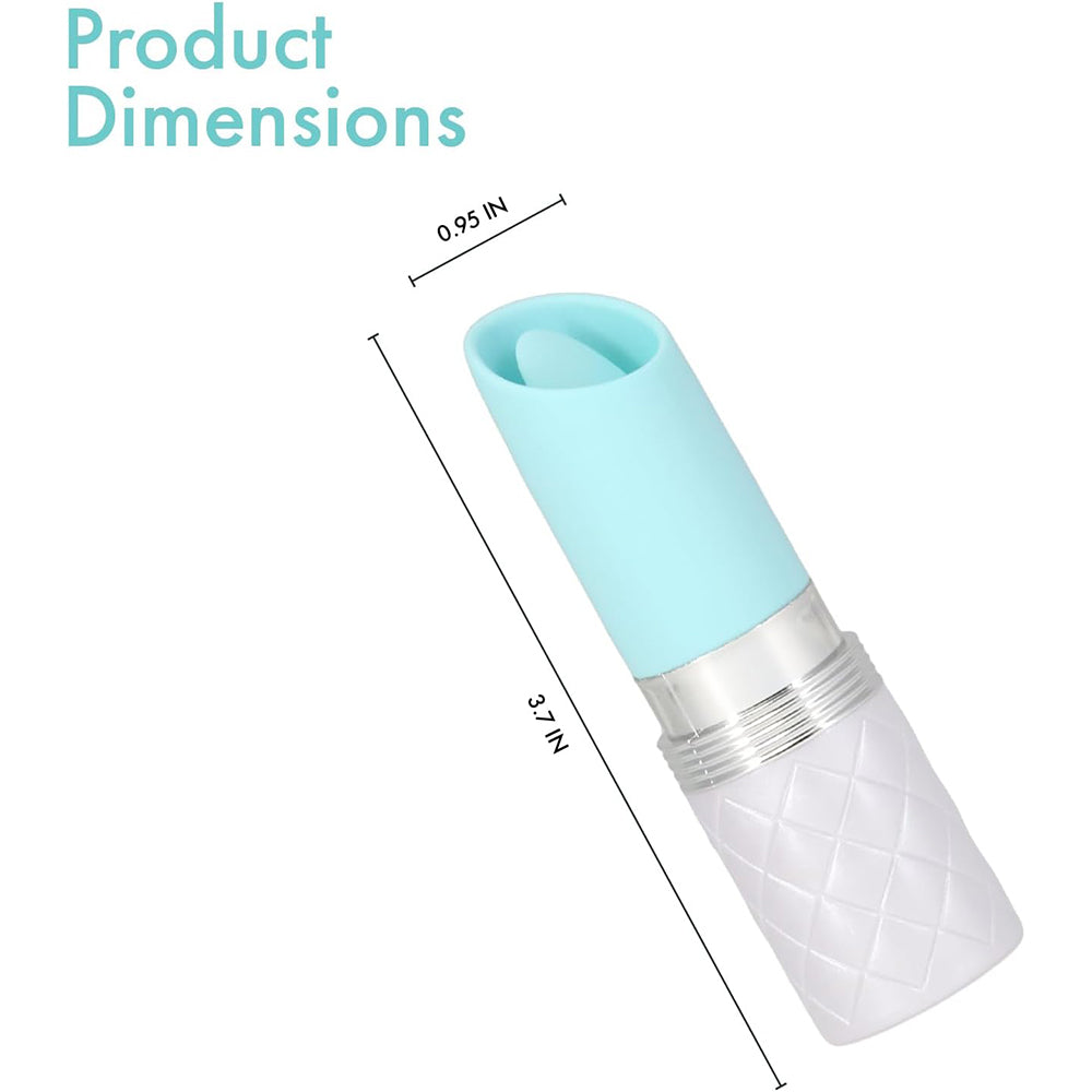 Pillow Talk LUSTY Luxurious Tongue Flickering Vibrator Lipstick Teal