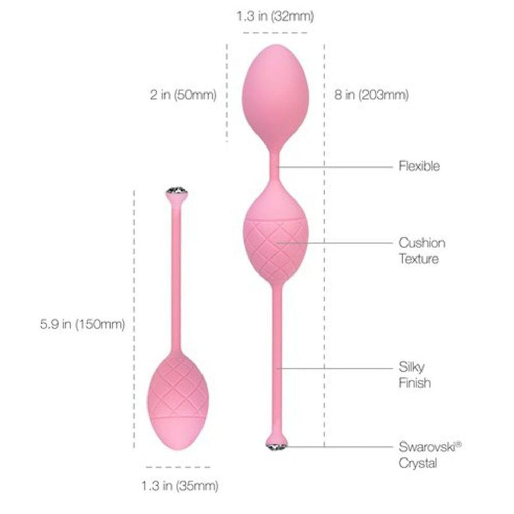 Pillow Talk Frisky Weighted Kegel Balls Pleasure Ben Wa Exerciser Female Sex Toy