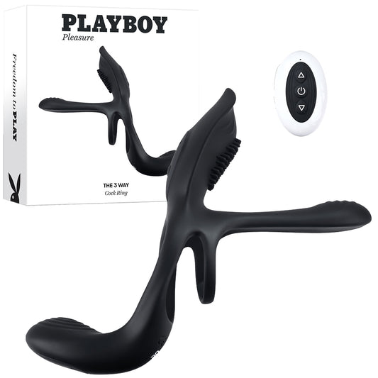 Playboy Pleasure The 3 Way Prostate Massager Cock Ring Anal Plug Combo