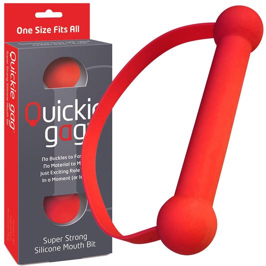 Quickie Gag Mouth Bit Bondage Ball Fetish Silicone BDSM Sex Toy Red
