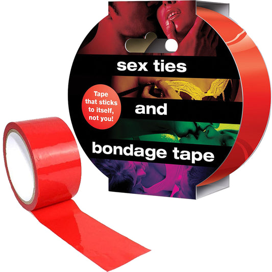 Sex Ties Bondage Tape REUSABLE Restraints BDSM Cuffs Fetish Red