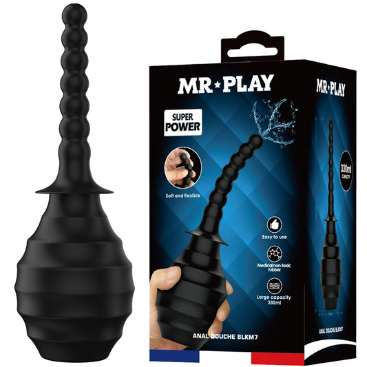 Mr Play Anal Douche Large 330ml Bulb Beaded Nozzle Cleaner Enema