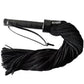 Black Suede Flogger with Leather Handle BDSM Fetish