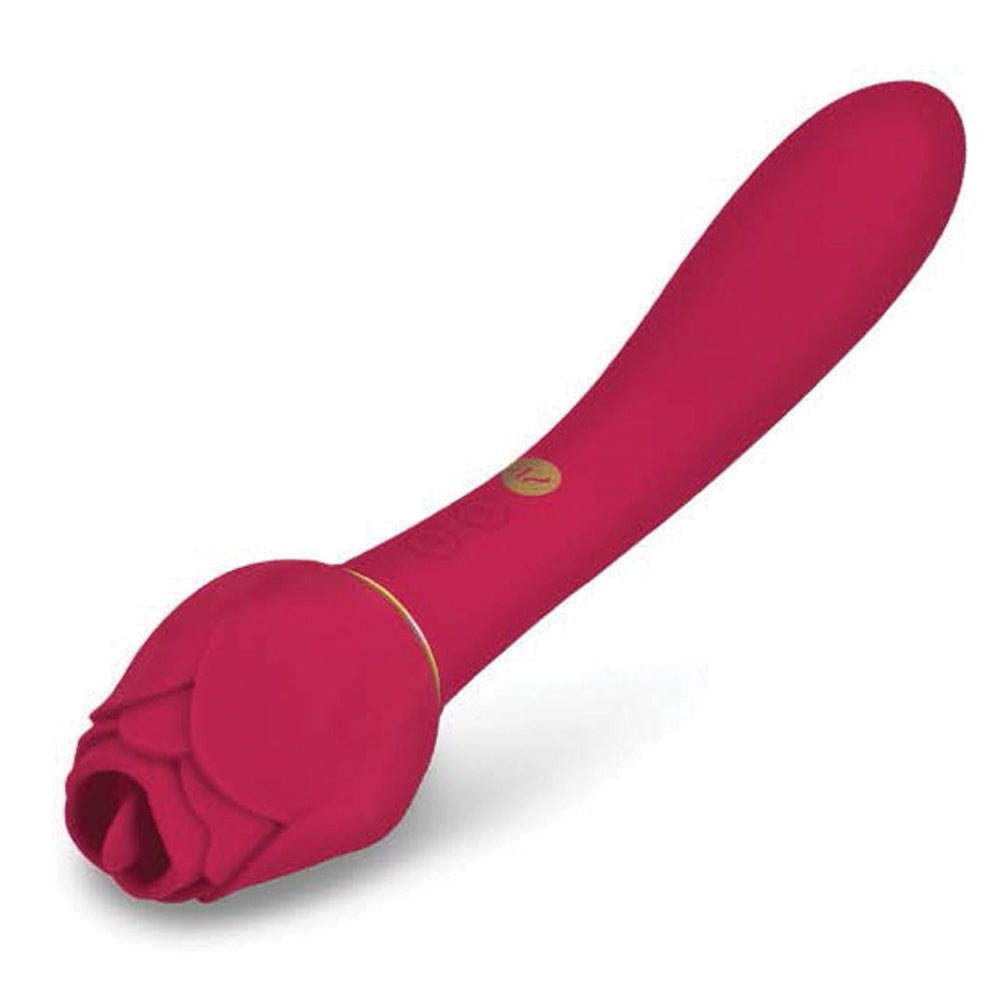 Rosegasm Lingo Dual Ended Rose Clitoral Stimulator G Spot Vibrator Sex Toy