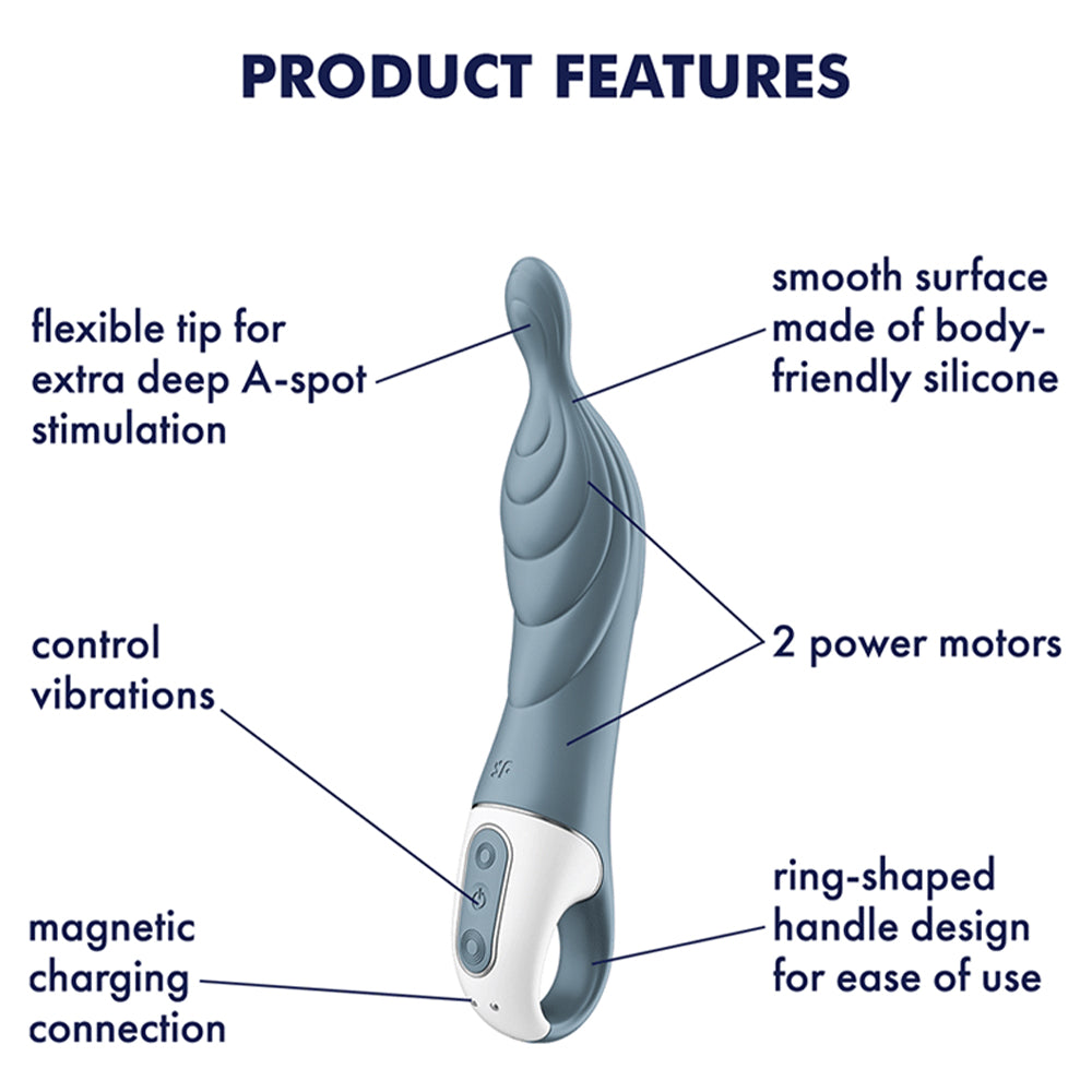 Satisfyer A-Mazing 2 Vibrator A-Spot G Spot POWERFUL USB Sex Toy Grey
