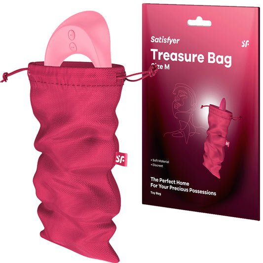 Satisfyer Treasure Bag Medium Sex Toy Storage Pink