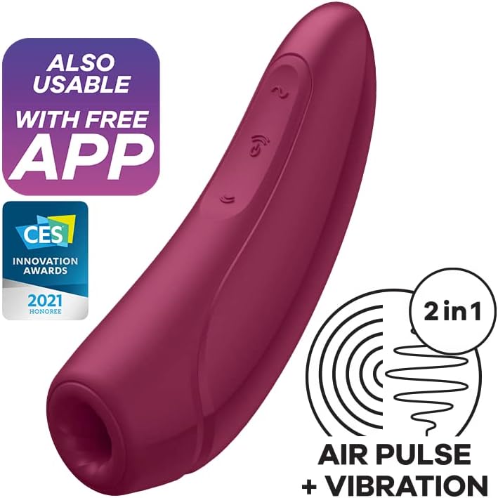 Satisfyer Curvy 1+ Air Pulse Clitoral Stimulator APP Control Vibrator Sex Toy