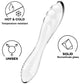 Satisfyer Dazzling Crystal Temperature Resistant Glass Double Ended Sex Dildo