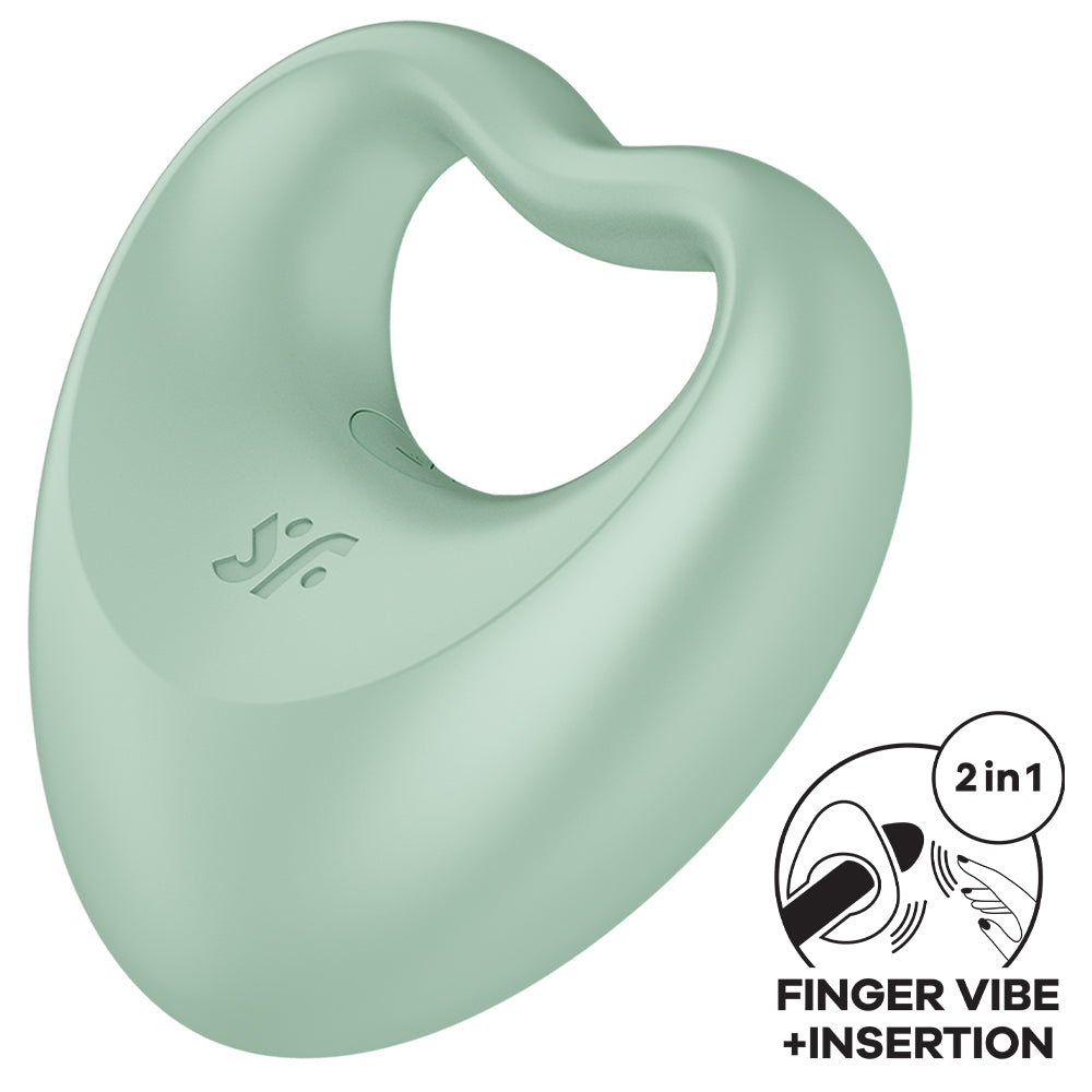 Satisfyer Perfect Pair 3 2-in-1 Finger Vibrator + Cock Ring Couples Sex Toy