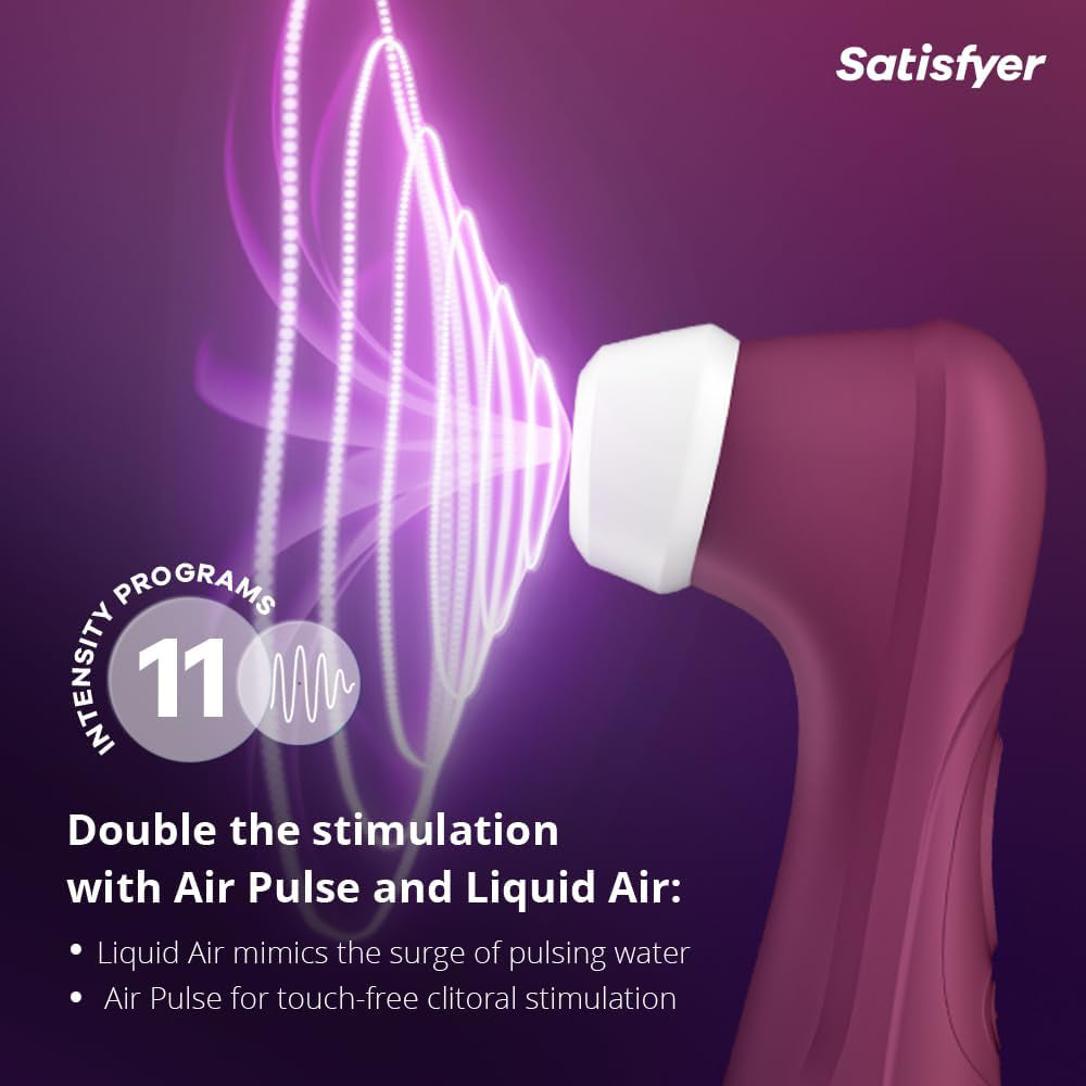 Satisfyer Pro 2 Gen 3 Liquid Air Pulse Clitoral Stimulator Vibrator Red