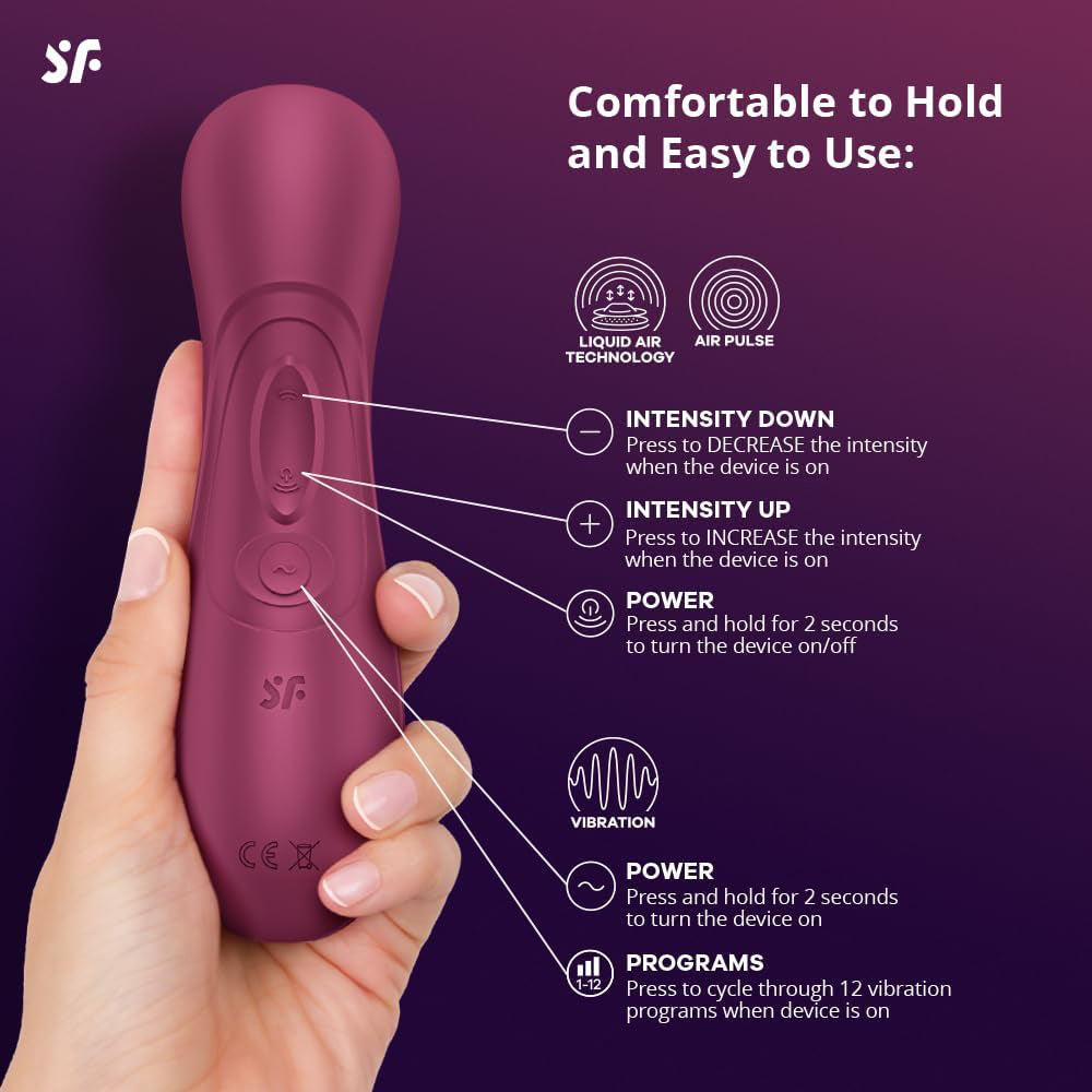 Satisfyer Pro 2 Gen 3 Liquid Air Pulse Clitoral Stimulator Vibrator Red