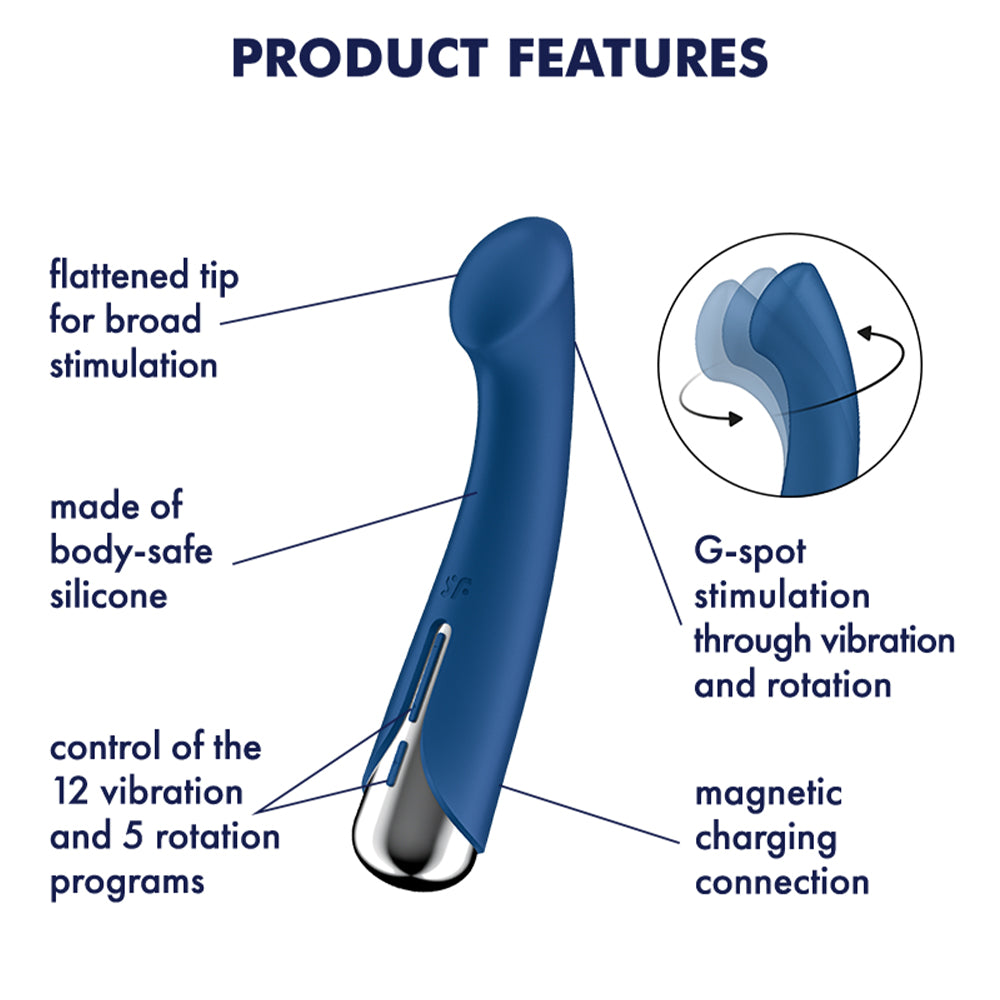 Satisfyer Spinning G-Spot 1 Rotating Vibrator Blue