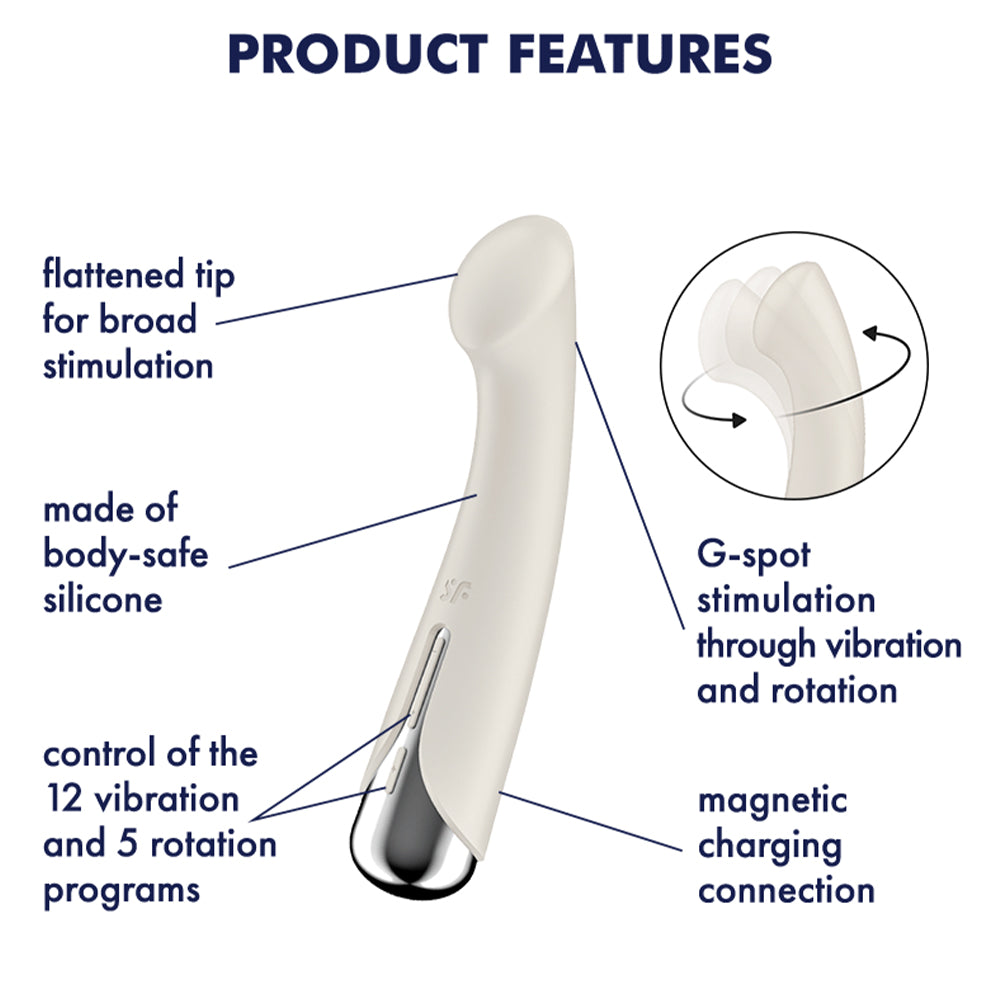 Satisfyer Spinning G-Spot 1 Rotating Vibrator Beige