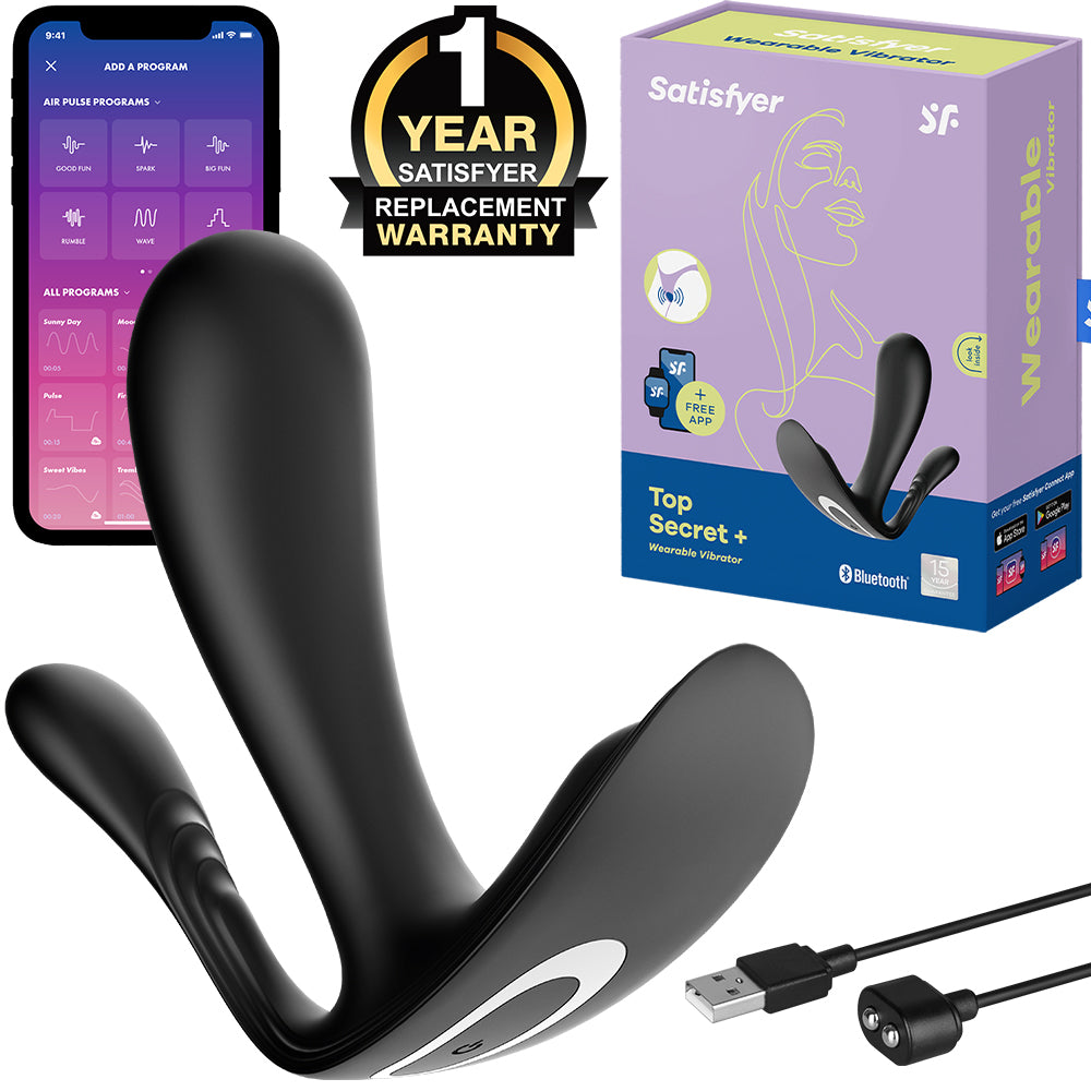 Satisfyer Top Secret+ App Vibrator Wearable Black