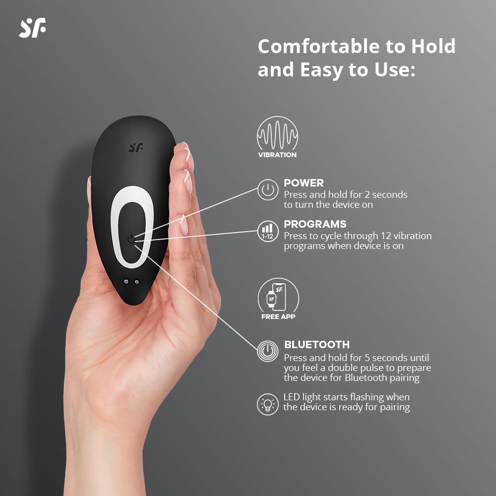 Satisfyer Top Secret+ App Vibrator Wearable Black