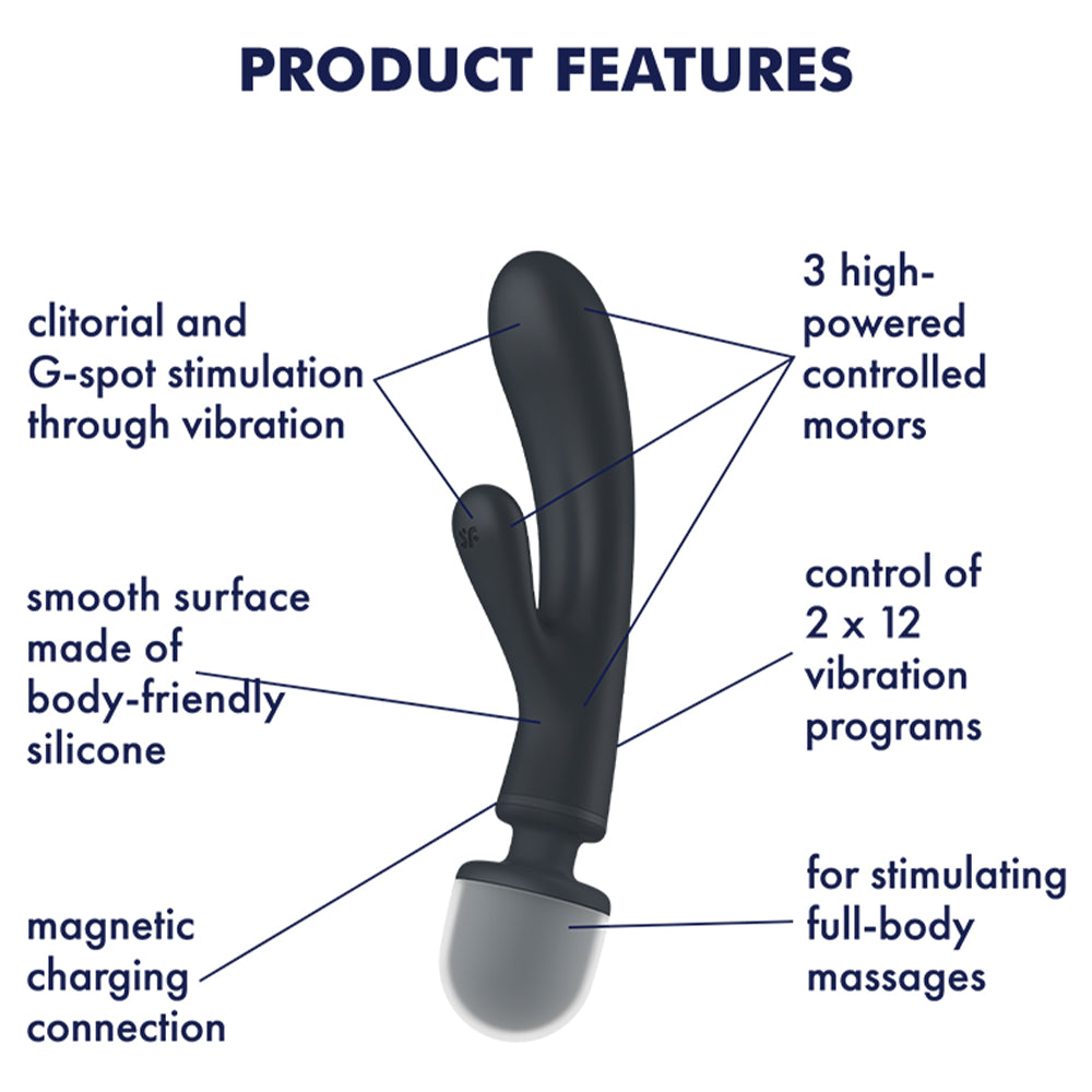 Satisfyer Triple Lover Vibrator Grey
