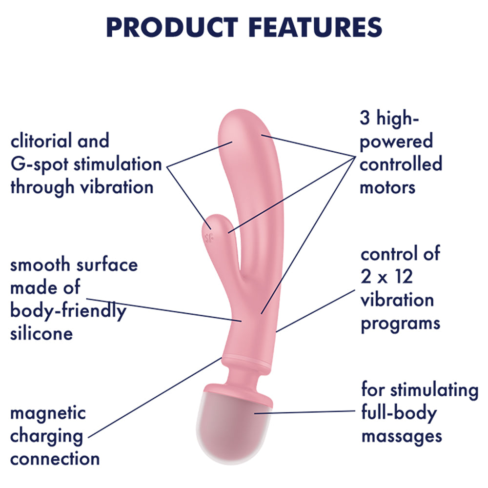 Satisfyer Triple Lover Vibrator Pink