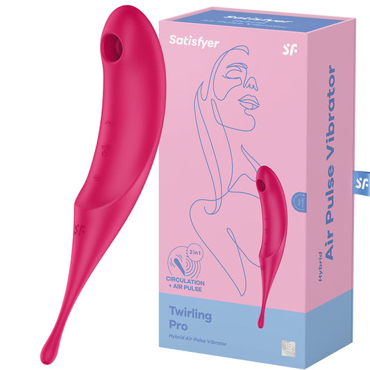 Satisfyer Twirling Pro 2-in-1 Air Pulse Clitoral Stimulator Tip Vibrator Sex Toy