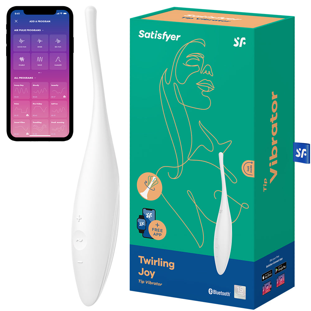 Satisfyer Twirling Joy Clitoral Stimulator App Control Tip Vibrator USB Sex Toy