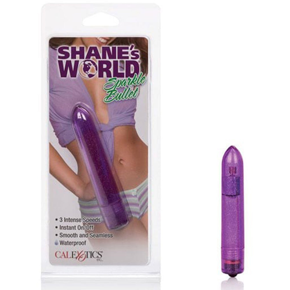 Calexotics Shane's World Sparkle Bullet 4" Purple Vibrator