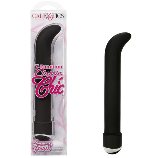Calexotics 7 Function Classic Chic "G" G-Spot Vibrator Black 6.25"