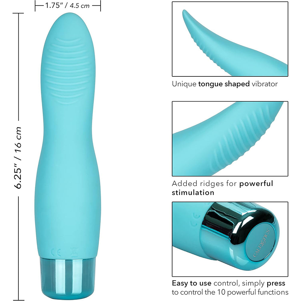 Calexotics Eden Flicker Blue Tongue Shaped Clit Vibrator