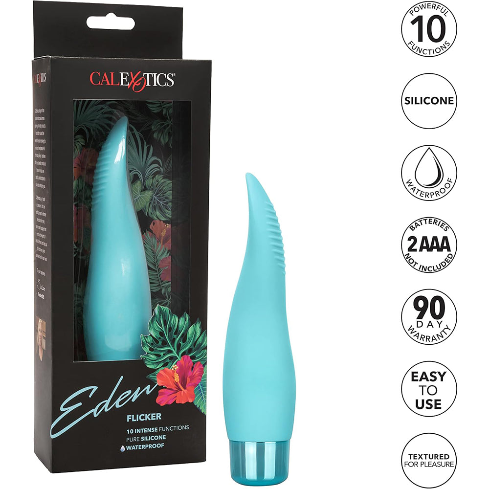 Calexotics Eden Flicker Blue Tongue Shaped Clit Vibrator