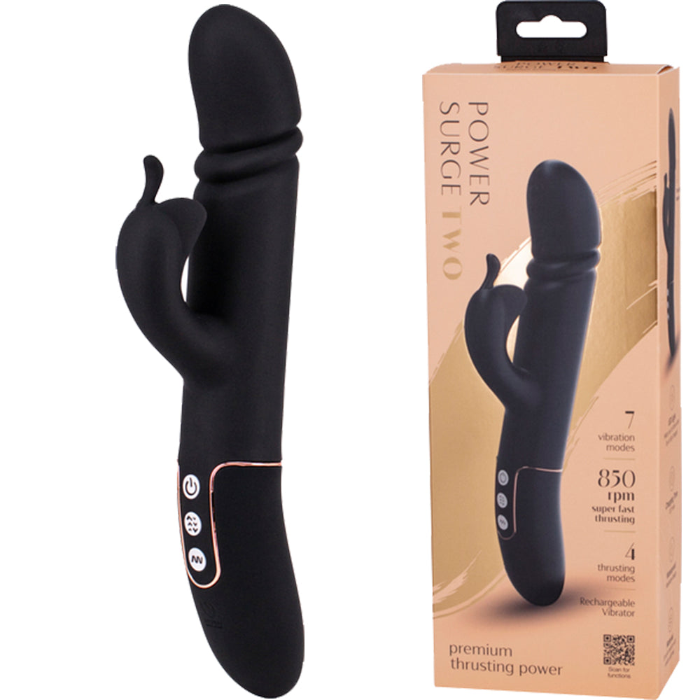 Seven Creations Power Surge Two 2 Thrusting G Spot Rabbit Vibrator Sex Toy