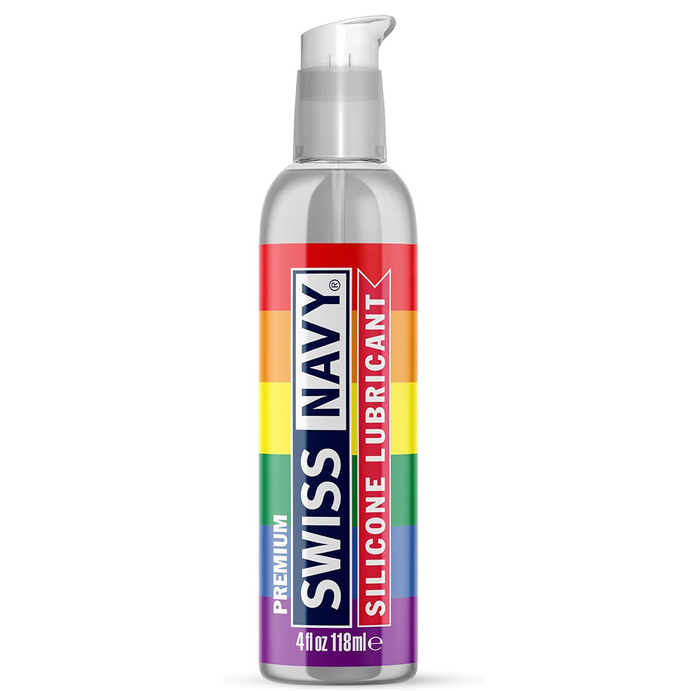 Swiss Navy Silicone Based Lubricant Personal Sex Lube 4oz Pride Bottle 118ml