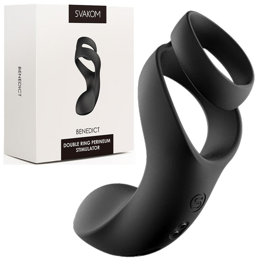 Svakom Benedict Couples Cock Ring Rechargeable Double Penis Perineum Sex Toy
