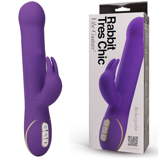 Seven Creations TRES CHIC 9" JUMPING BEADS G Spot Rabbit Vibrator USB