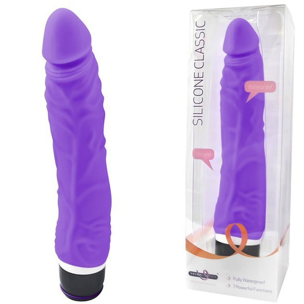 Silicone Classic Thin Veined 033 Seven Function Purple