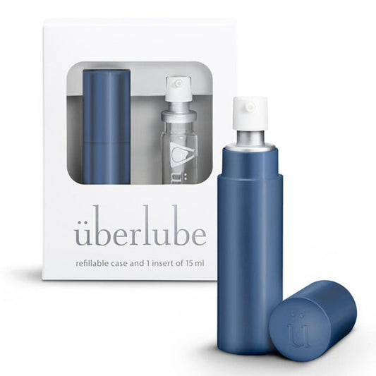 Uberlube Good-to-Go Personal Lubricant Spray Silicone Based Sex Lube Navy