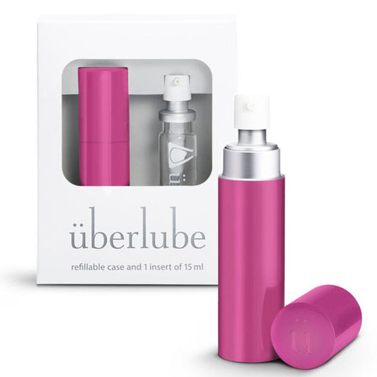 Uberlube Good-to-Go Personal Lubricant Spray Silicone Based Sex Lube Pink