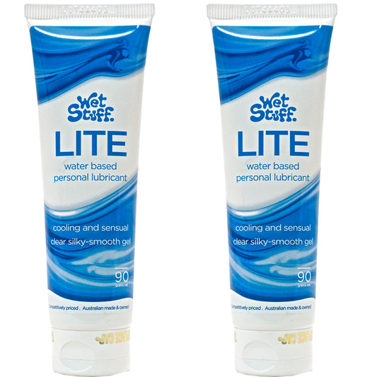 2x Wet Stuff Lite 90g Personal Lubricant Sex Lube Water-Based